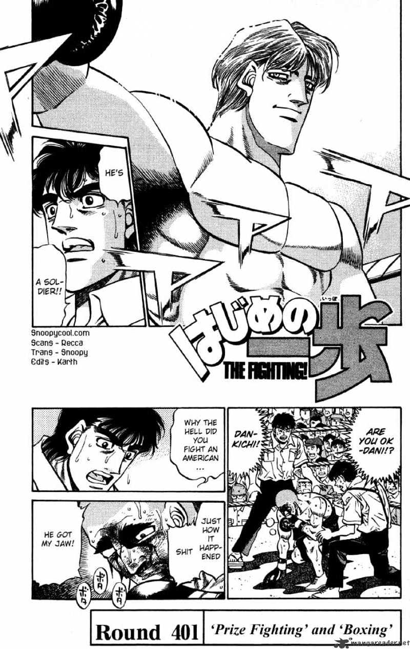 Hajime no Ippo: Fighting Spirit, Chapter 401 image 01